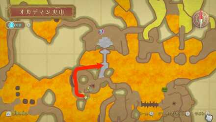 橋のツタまでのルート