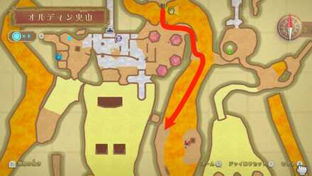 岩の足場のルート2