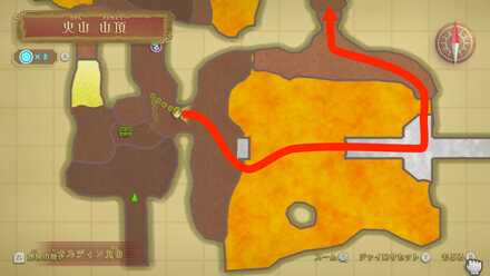 岩の足場のルート3