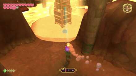 バクダン花を使ってやぐらを倒す