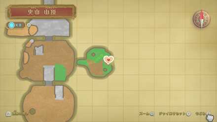 火山山頂・北のハートのカケラの場所