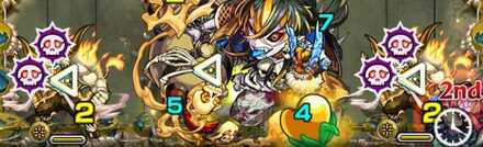 ドクロを倒すと防御ダウン