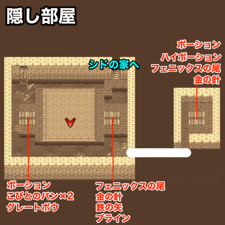 カナーン隠し部屋：ピクセルマップ