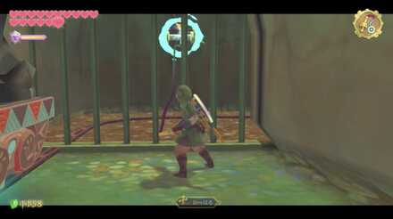 レバースイッチをムチで下げる