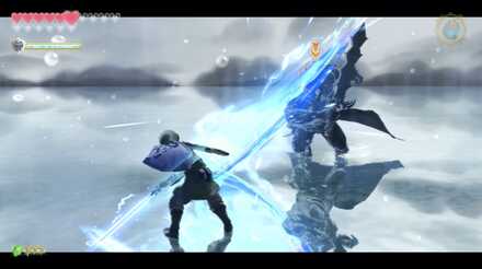 剣を振って雷を飛ばしスキを作る