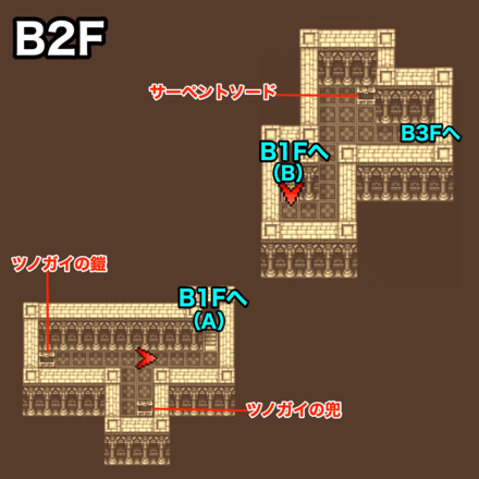ネプト神殿B2F：ピクセルマップ