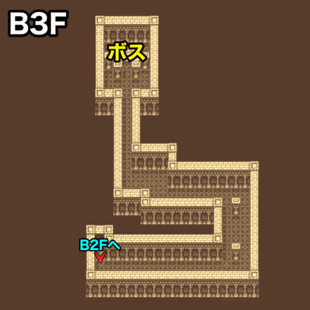 ネプト神殿B3F：ピクセルマップ