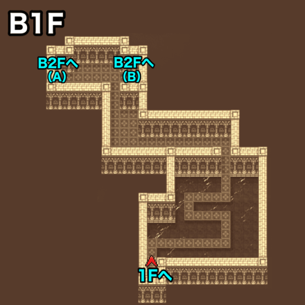 ネプト神殿B1F：ピクセルマップ
