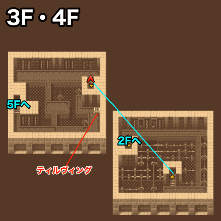 オーエンの塔3F〜4F：ピクセルマップ