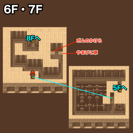 オーエンの塔6F〜7F：ピクセルマップ