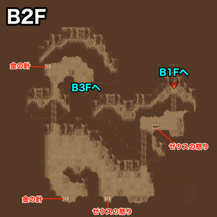 地底湖B2F：ピクセルマップ