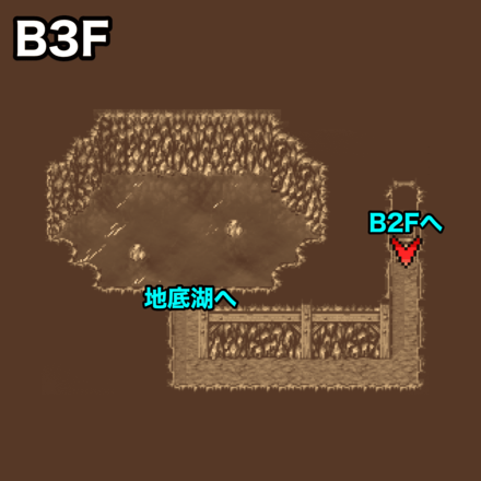 ドワーフの洞窟B3F：ピクセルマップ