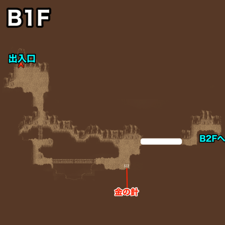 地底湖B1F：ピクセルマップ