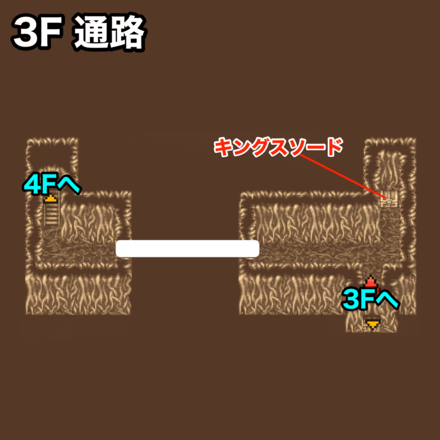 ハインの城3F通路：ピクセルマップ