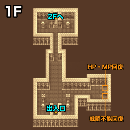 水の神殿1F：ピクセルマップ