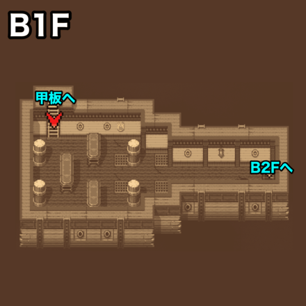 難破船B1F：ピクセルマップ