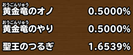 目玉装備排出確率の画像