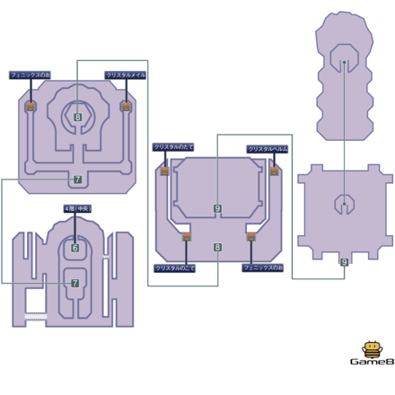 クリスタルタワー：３D２マップ