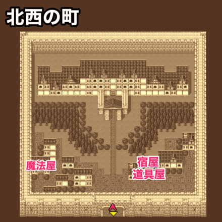 サロニア北西の町：ピクセルマップ