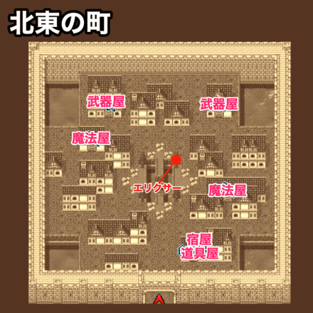 サロニア北東の町：ピクセルマップ