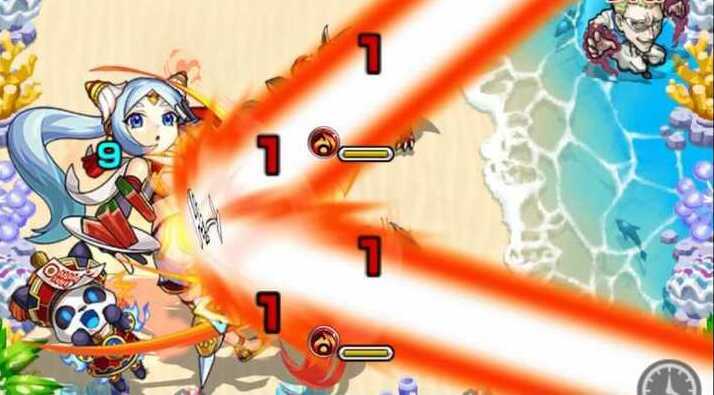 ボスがリドラと盾にレーザー