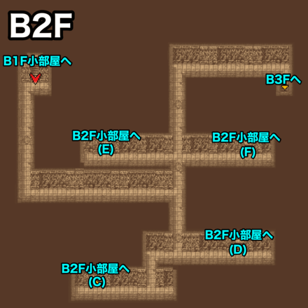 古代遺跡B2F：ピクセルマップ