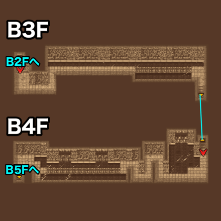 古代遺跡B3FB4F：ピクセルマップ