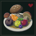 果実のキノコあえ