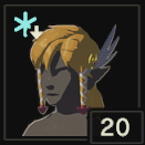 雪よけの羽飾りのアイコン