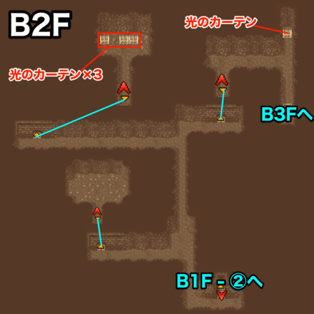 ドーガの洞窟B2F：ピクセルマップ