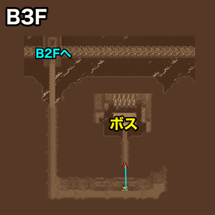 ドーガの洞窟B3F：ピクセルマップ