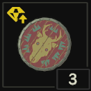 ケモノ柄の盾の画像