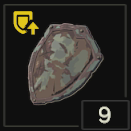 錆びた盾の画像