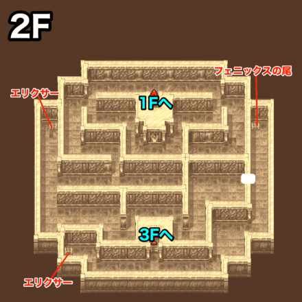 クリスタルタワー2F：ピクセルマップ