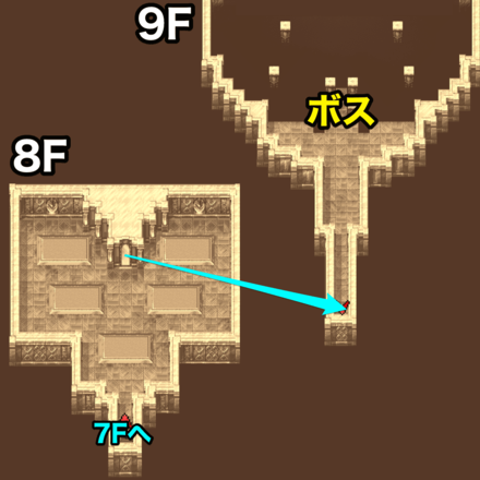 クリスタルタワー8F9F：ピクセルマップ