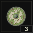 ウサギ柄の盾の画像