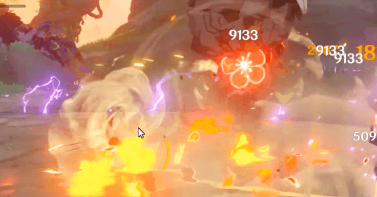 重撃による衝撃波