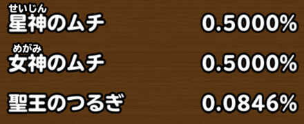 目玉装備排出確率の画像