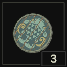 魚柄の盾の画像