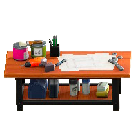 アイアンウッドDIYテーブルのチークの画像