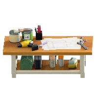 アイアンウッドDIYテーブルのオークの画像