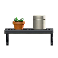 アイアンウォールラックのブラックの画像