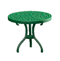 アイアンガーデンテーブルのグリーンの画像