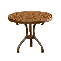 アイアンガーデンテーブルのブラウンの画像