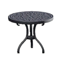 アイアンガーデンテーブルのブラックの画像