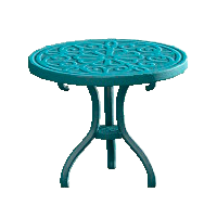 アイアンガーデンテーブルのブルーの画像