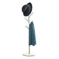 アイアンハンガースタンドのホワイトの画像