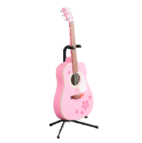 アコースティックギターのピンクの画像