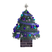 おおきなクリスマスツリーのブルーの画像