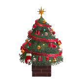 おおきなクリスマスツリーのレッドの画像